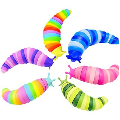#ad Fidget Toys Slug Sensory Slug Toy Fidget Pack s and Kids 6Pcs Autism Sensory $19.07