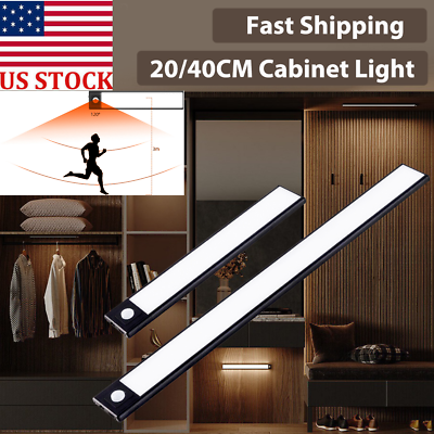 #ad LED Under Cabinet Lights Strip Closet Kitchen Counter Hand Sweep Sensor Lighting $6.99