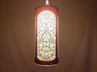 #ad #ad Stained glass pattern illumination print lampshade $55.00