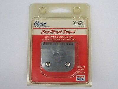 #ad Original OSTER A5 Size 40 Blade 78919 016 for Single or 2 Speed Clippers 1 100quot; $29.00