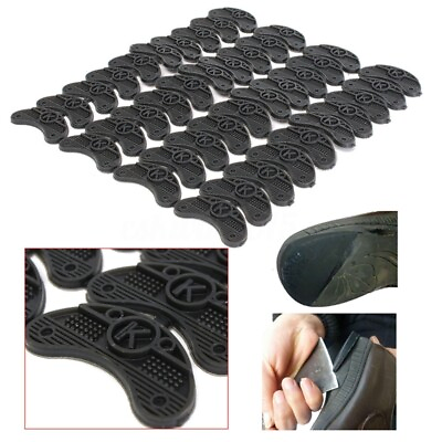 #ad 40PCS 20 Pair Rubber Heel Savers Toe Plates Taps DIY Shoe Repair Pads $8.14