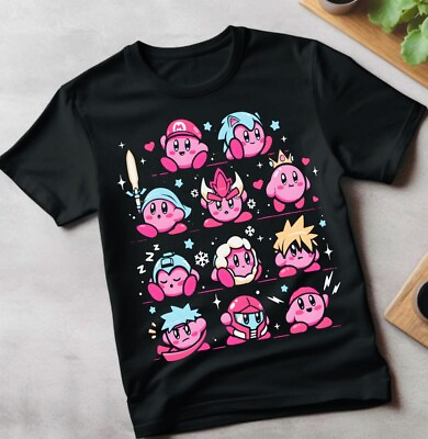 #ad Kirby T shirt Kirby Nintendo Retro Gaming Japan T shirt Anime Shirt All Size $18.98