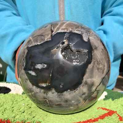 #ad 11.7 LB Natural Volcano Agate Quartz Sphere Crystal Ball Mineral Specimen $123.75