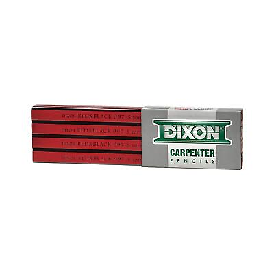 #ad Industrial Carpenter Pencils Soft Graphite Core Red Black 7quot; 12 Pack 19971 $12.19