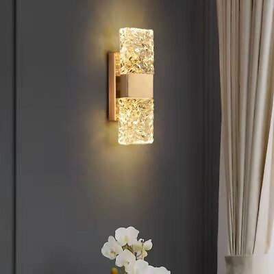 #ad Porch Wall Light Gold Wall Light Kitchen Wall Lamp Crystal Bedroom Wall Lights AU $202.10