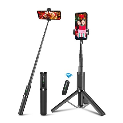 #ad Mini Portable Selfi Stick Extendable Tripod With Wireless Remote Control Bluetoo $22.99
