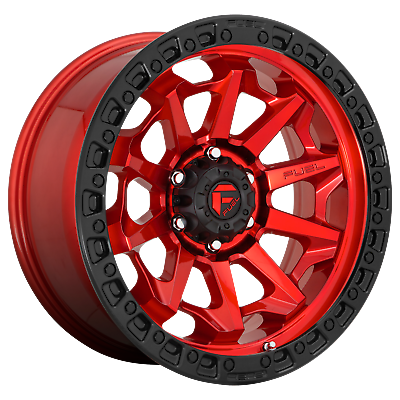 #ad 18 Inch Red Black Wheel Fuel Covert D695 18x9 12 FOR Jeep Wrangler Gladiator $418.00
