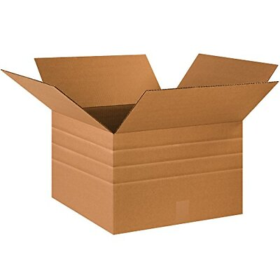 #ad TLMD181812 Multi Depth Corrugated Boxes 18quot; x 18quot; x 12quot; Kraft Pack of 20 $102.54