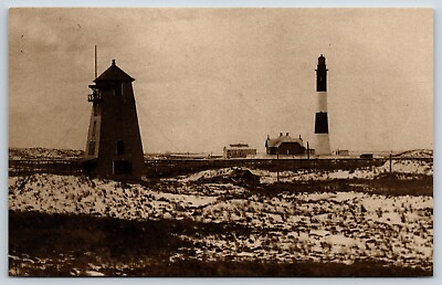 #ad Postcard Fire Island Lighthouse Long Island New York Unposted $4.30