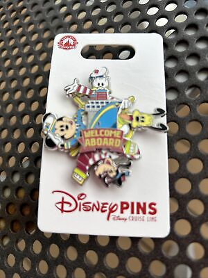#ad Disney Cruise Line Welcome Aboard Mickey Mouse amp; Friends Pin DCL new Pin Traders $34.90