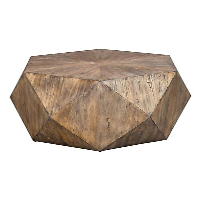 #ad Uttermost 25423 Volker 48quot;W Geometric Modern Java Wood Accent Burnished Honey $1317.80