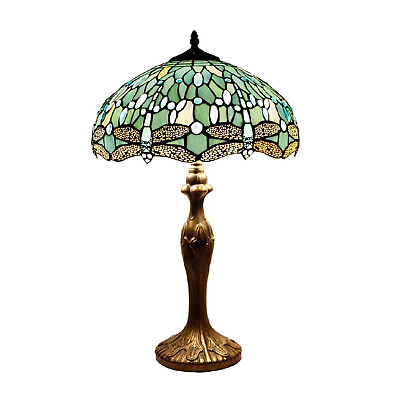 #ad #ad Dragonfly Style Tiffany Table Lamp Stained Glass Desk Light for Home Decor H 18quot; $84.98
