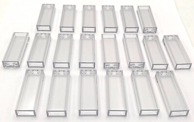 #ad Lego 20 New Trans Clear Bricks Building Blocks 1 x 2 x 5 without Side Supports $8.99