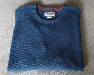 #ad Original Penguin By Munsingwear Pullover Sweater Crew Neck Blue 100% Cotton XXL $12.99