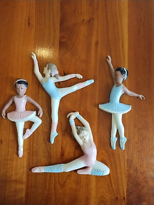 #ad Vintage Set Of 4 Burwood Products Dancing Ballerina Girls Wall Plaque Home Decor $14.00