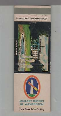 #ad Matchbook Cover Military Military District Of Washington White House $5.95