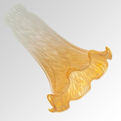 #ad Large White Tangerine Lily Tulip Lamp Shade #8388 $32.00