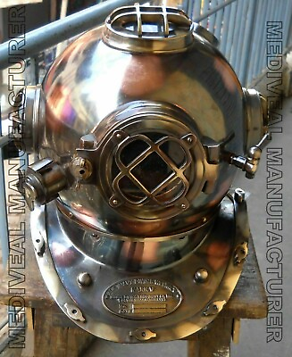#ad Nautical Brass amp; Copper U.S Navy Mark V Antique Maritime Scuba Diving helmet $239.38
