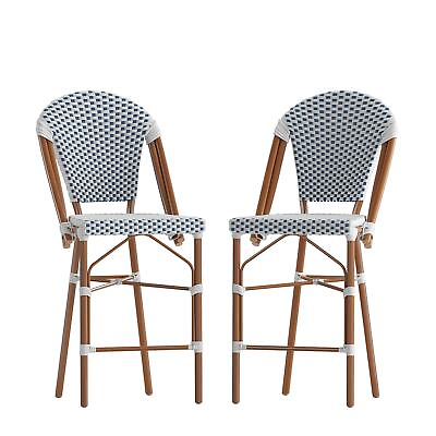 #ad Flash Furniture Lourdes Stackable Indoor Outdoor French Bistro Counter Stools $499.85