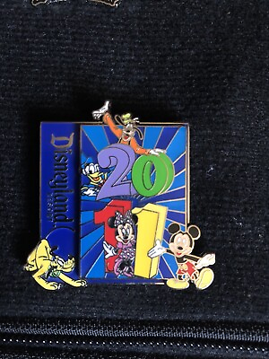 #ad Disney Pin 2011 Mickey and Friends Fab 5 Celebrating the New Year $16.00