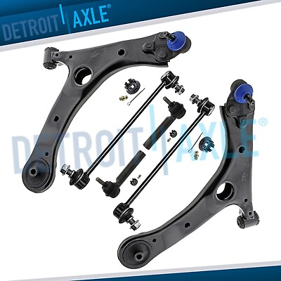 #ad 6pc Front Lower Control Arms Tie Rods Sway Bars for 2014 2019 Toyota Corolla $134.05