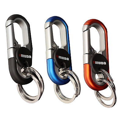 #ad Key Carabiner Mens Zinc Alloy Car Keychain with Double Ring Mini Outdoor Tools $11.31