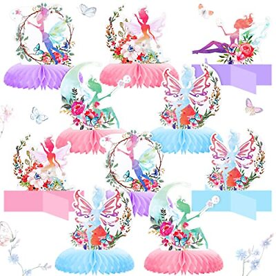 #ad 10 Pack Fairy Party Honeycomb Centerpieces Table Decorations for Girls Pink F... $17.80