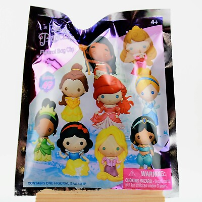 #ad Disney Princess Figural Foam Bag Clip Metallic 3D Blind Bag Keychain Series 49 $8.99
