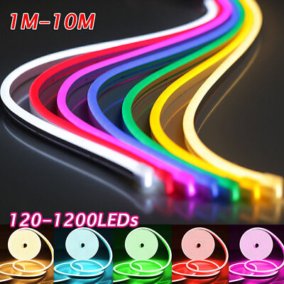#ad 10M LED Neon Strip Lights Dimmable Waterproof DIY Silicone Rope Light DC12V $12.59