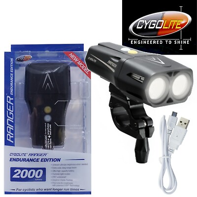 #ad Cygolite Ranger 2000LM Endurance USB Bike Front Head Light 9 Modes $129.92