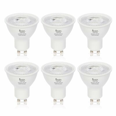 #ad 6 Pack Simba Lighting® LED GU10 5W Dimmable 50W Replacement Light Bulb 5000K $19.80