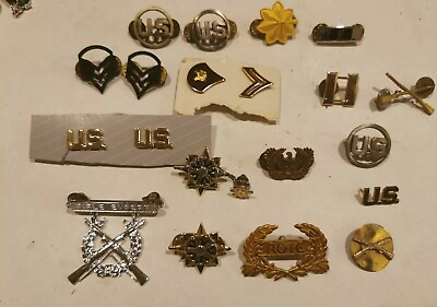 #ad US Army ROTC Badge Pin Rifle expert WO Enlist major US disc branch insignia 19 $24.99