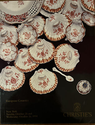 #ad Christie’s Catalog: European Ceramics October 1994 with Prices Realized $15.00