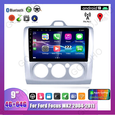 #ad For Ford Focus MK2 2004 11 Android 13.0 Car Stereo Radio GPS BT Sat Navi CarPlay $235.20