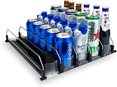#ad 5 Drink Organizer for Fridge Self Pushing Soda Can Dispenser for Refrigerator $55.59