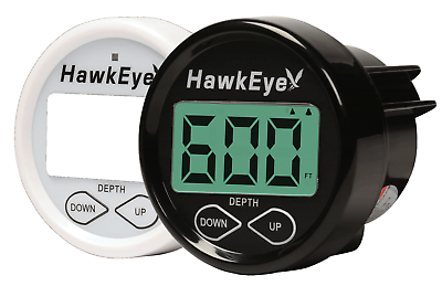 #ad HawkEye In Dash Depth Finder Sounder Transom Mount OR Glue In Hull Transducer $59.99