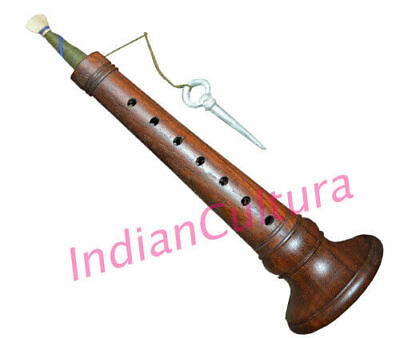 #ad Indian Handmade Classical Wind Musical Instrument Shahnai Wedding Brown $44.89