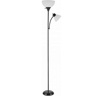 #ad Torchiere Floor Lamp amp; Reading Light Bridgeport Designs Missing GLOBE DEFECT $37.95