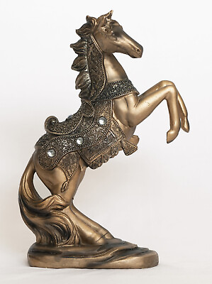 #ad Standing Stallion Horse Statue 10.5quot;H Wild Animal Horse Figurine Room Decor $25.99