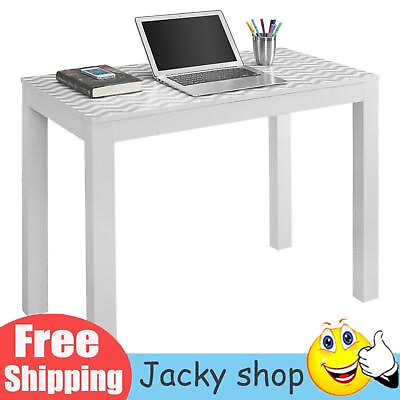 #ad Home Parsons Computer Desk with Drawer Office Furniture Modern Laptop PC Table $37.00