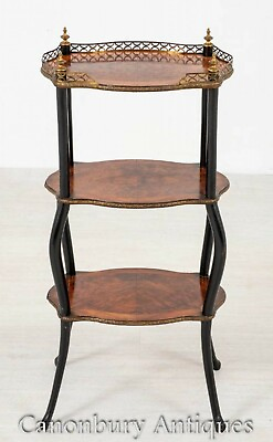 #ad French Etagere Antique Side Table Circa 1900 Amboyna $1300.00
