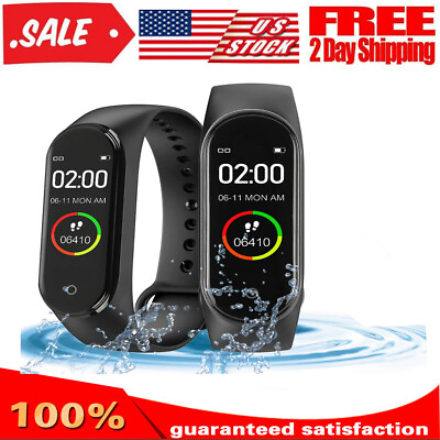 #ad M4 Smart Watch Fitness Tracker Smart Bracelet Color Screen Smart Tracker Watch $8.94
