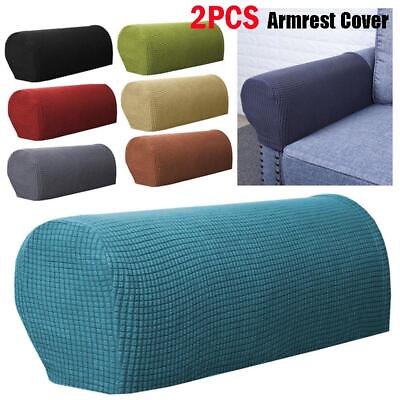 #ad 1Pairs Removable Arm Stretch Sofa Couch Chair Protector Armchair Covers Armrest✔ $8.54