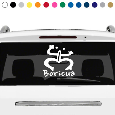 #ad Puerto Rico Car Decal Boricua Rican Taino Coqui Symbol Rear Window Truck Laptop $10.95