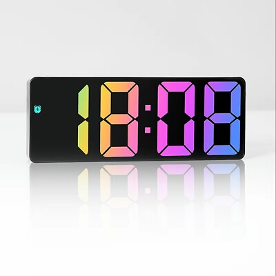 #ad NEW Colorful LED Alarm Clock With Temperature Display SAME DAY SHIPPING $13.00