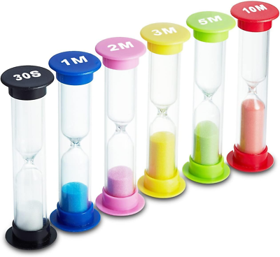 #ad Sand Timer 6 Colors Hourglass Sandglass Sand Clock Timer 30Sec 1Min 2Mins $13.26