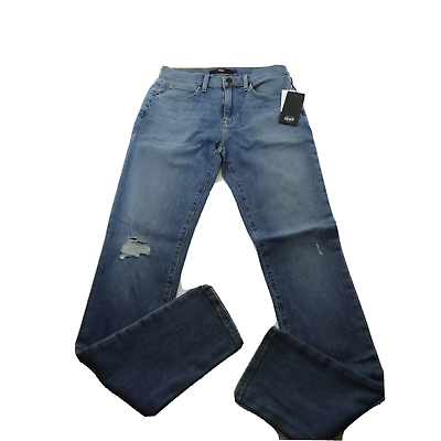 #ad Hudson Jeans Men#x27;s Ash Slim fit Distressed Jeans Color RXY Blue 33x32 $139 $64.99