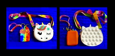 #ad 2pc Gift Set L push pop bubble sensory fidget toy Shoulder Bag 5” Purse 3.5” $14.99