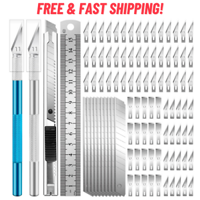 #ad 94Pack Exacto Knife Hobby Knife Kit Precision Exacto Knife Set with Storage Case $10.90
