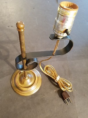 #ad #ad Antique Brass Desk Lamp Tested Good $34.99